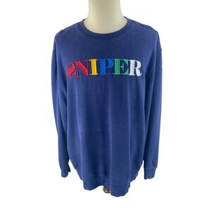 Sniper‎ Gang Mens 3XL Embroidered Spellout Crewneck Sweatshirt Kodak Black Merch